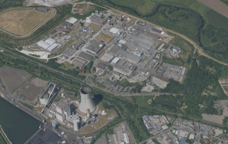 Luftbildaufnahme des Lippewerkes von Remondis in Lünen Nordrhein Westfalen